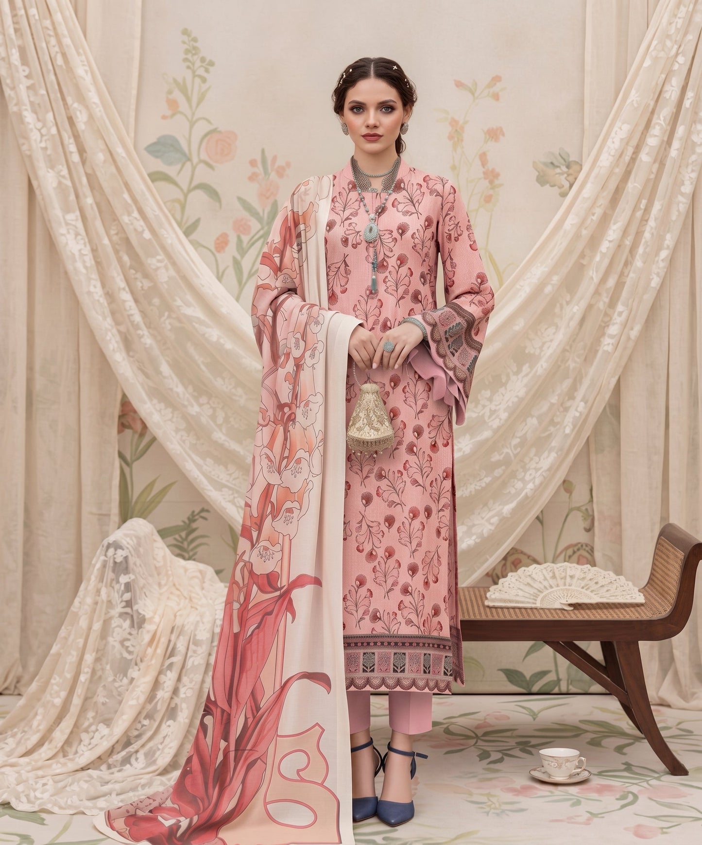 Madham By Lala Digital Printed Airjet Lawn 3PC