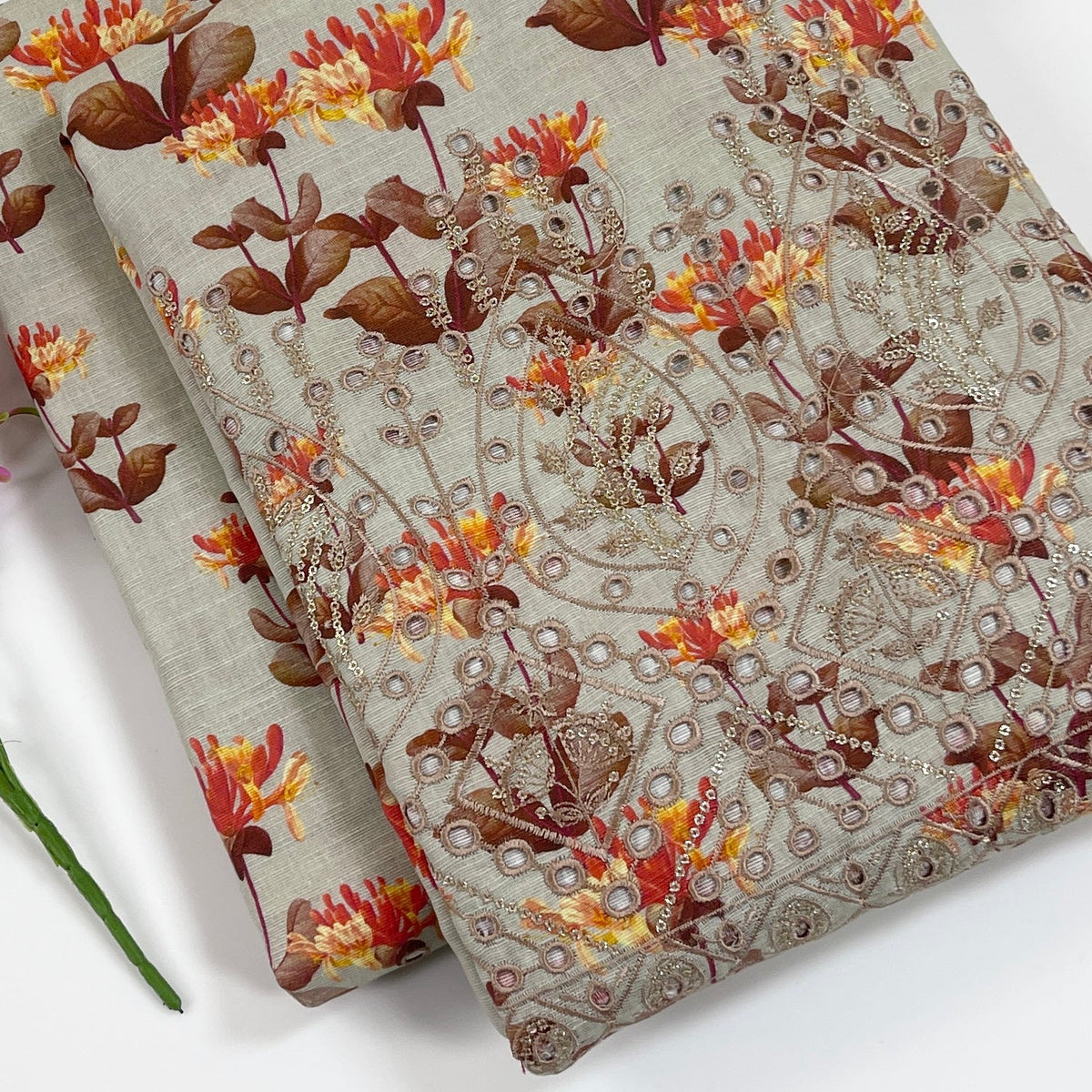 Bundle OF 10 | Mix Brand | Embroidered Khaddar 2PC