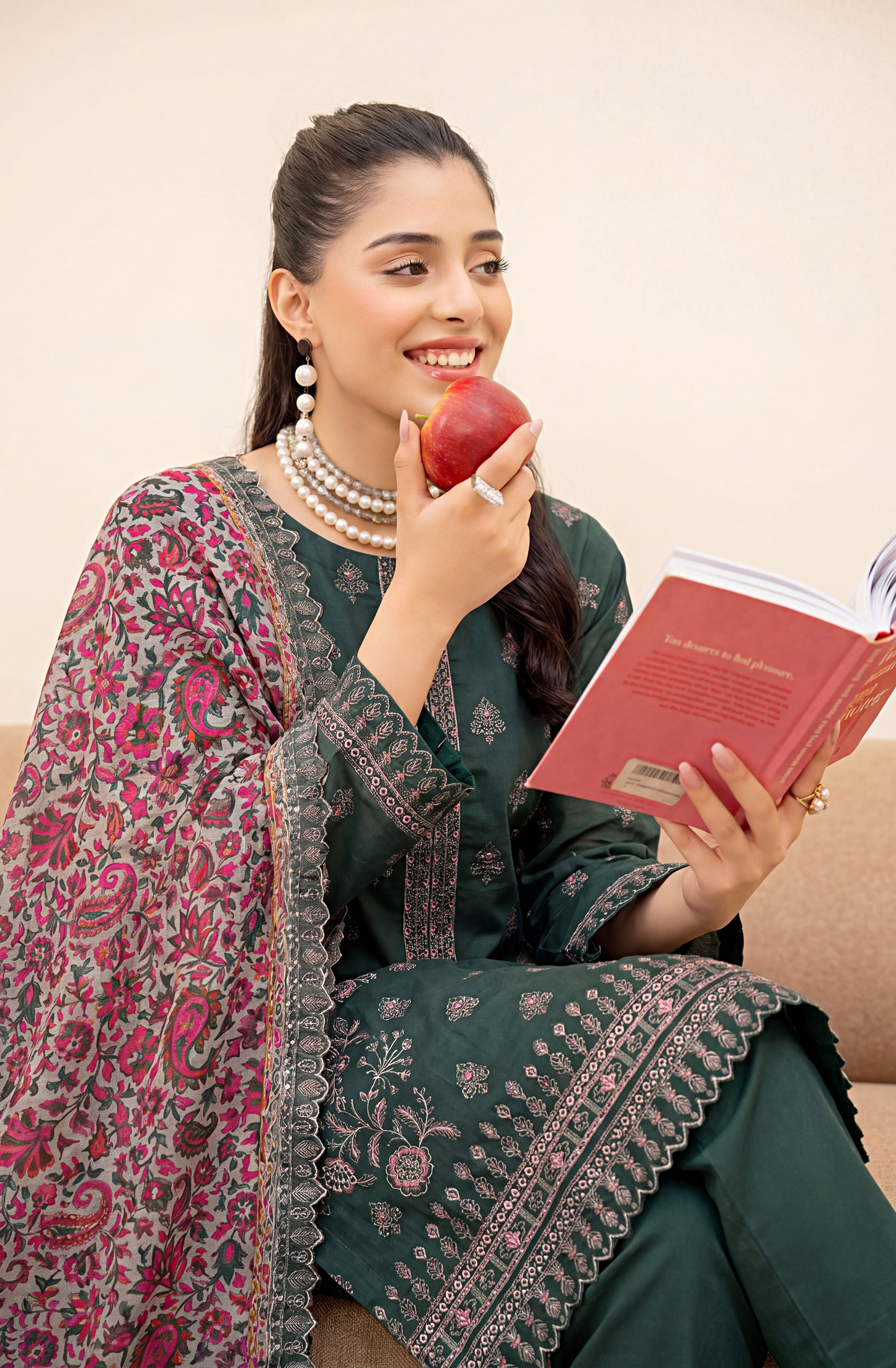 Meadows By Anaya Noor Emb Lawn With Organza Patches 3PC