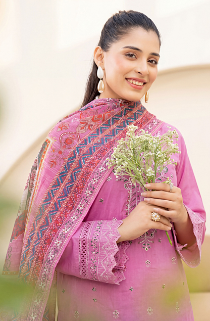 Meadows By Anaya Noor Emb Lawn With Organza Patches 3PC