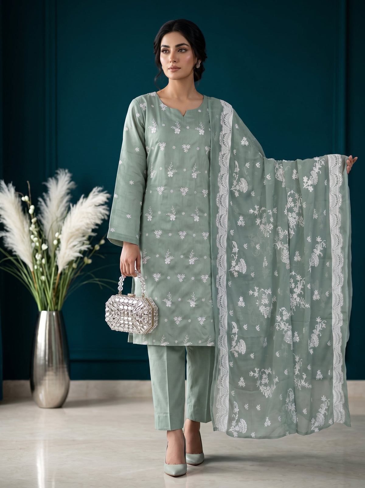 Bundle OF 10 | White Rose By Anaya Noor | Viscose 3PC