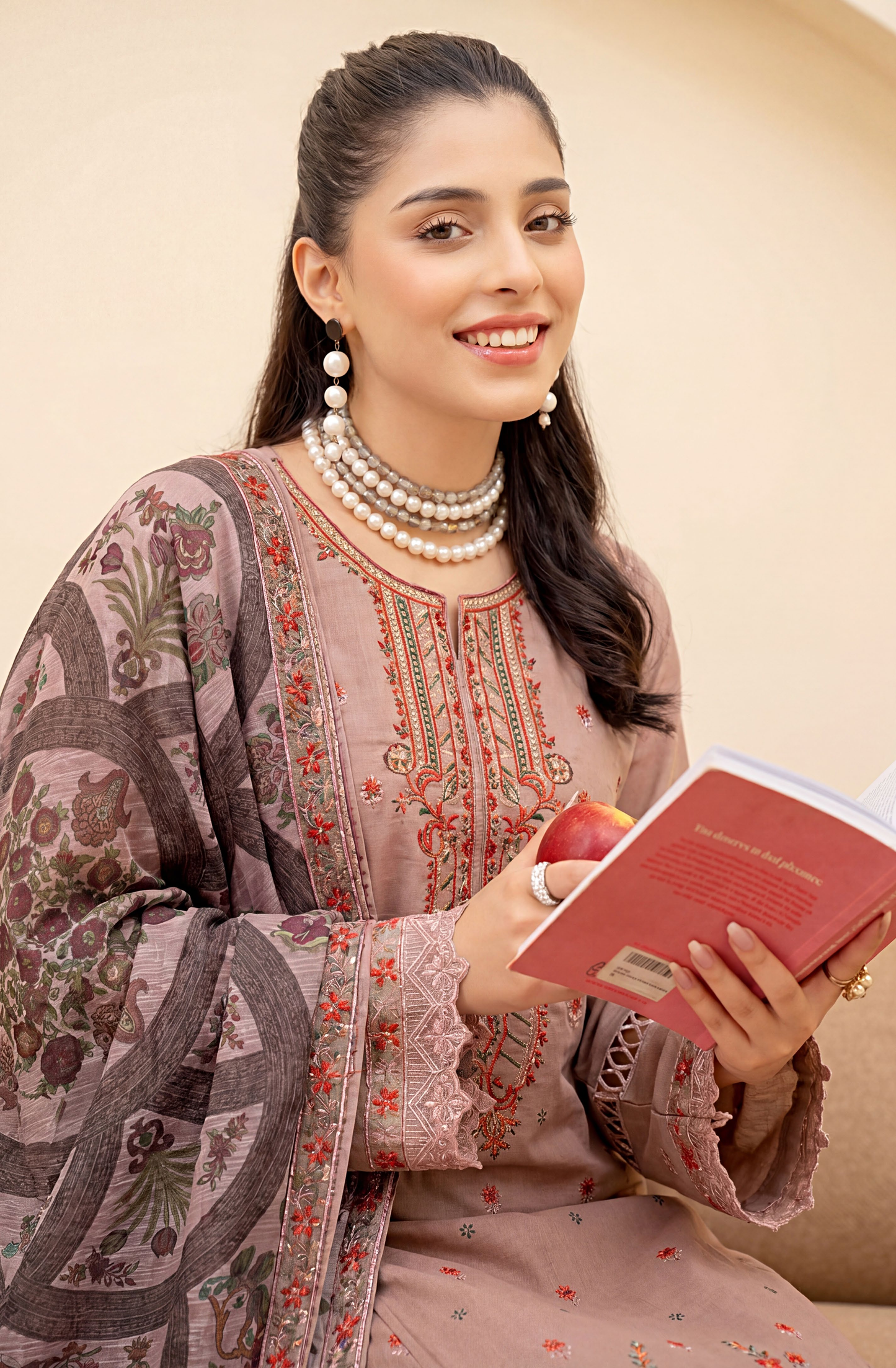 Meadows By Anaya Noor Emb Lawn With Organza Patches 3PC