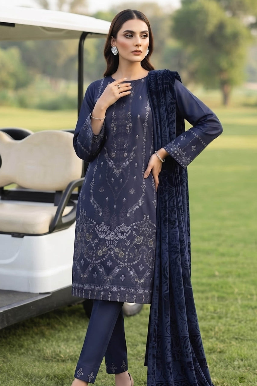 Bundle OF 06 | Khoshbo Sa By Anaya Noor | Dhanak with Plachi Shawl 3PC