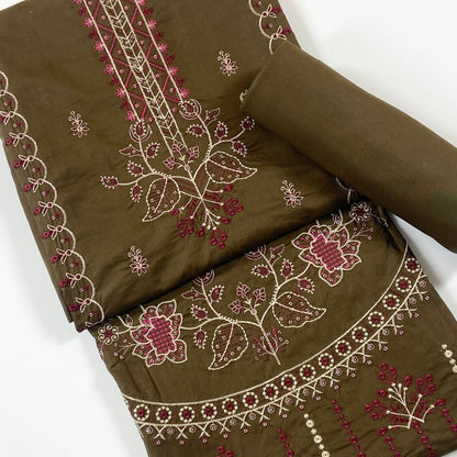 Beechtree Plain Emb Shirt & Trouser Lawn 2PC