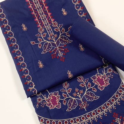 Beechtree Plain Emb Shirt & Trouser Lawn 2PC