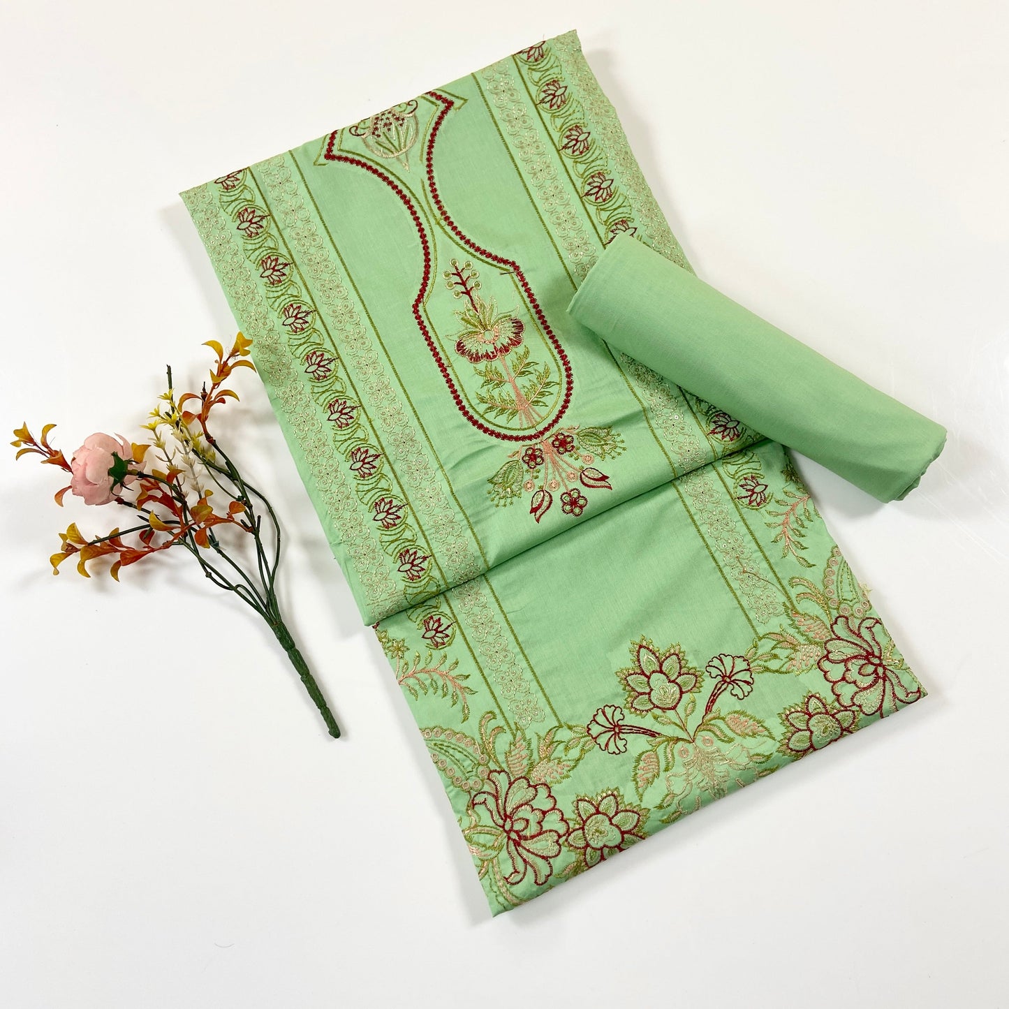 Limelight Plain Emb Shirt & Trouser Lawn 2PC