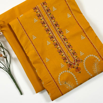 Ethnic Plain Emb Shirt & Trouser Lawn 2PC