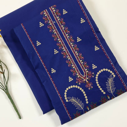 Ethnic Plain Emb Shirt & Trouser Lawn 2PC