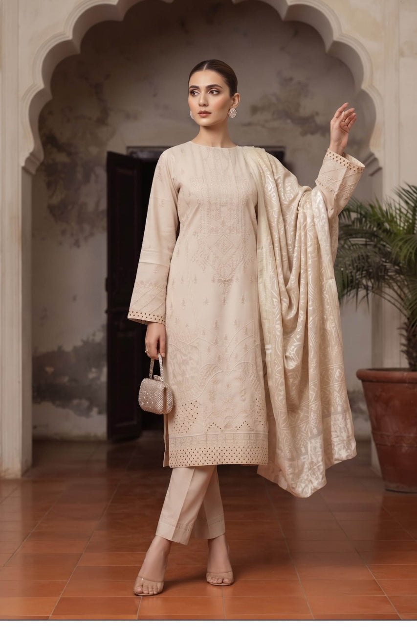Bundle OF 06 | Khoshbo Sa By Anaya Noor | Dhanak with Plachi Shawl 3PC