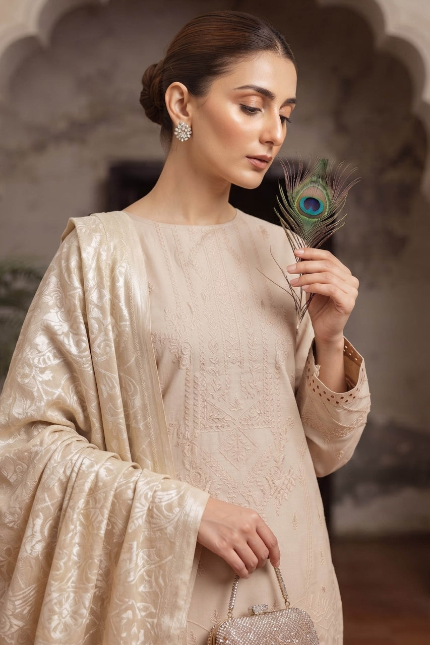Bundle OF 06 | Khoshbo Sa By Anaya Noor | Dhanak with Plachi Shawl 3PC