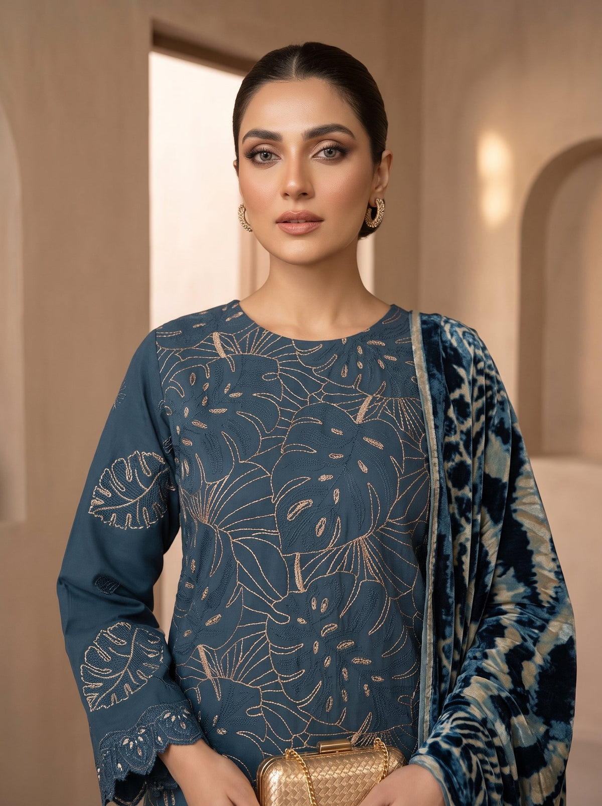 Bundle OF 06 | Luxuria By Anaya Noor | Dhanak With Plachi Shawl 3PC