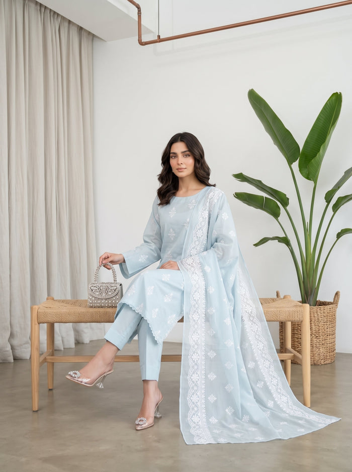 Bundle OF 10 | White Rose By Anaya Noor | Viscose 3PC - image 3