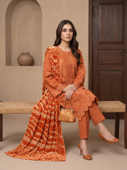Bundle OF 06 | Luxuria By Anaya Noor | Dhanak With Plachi Shawl 3PC