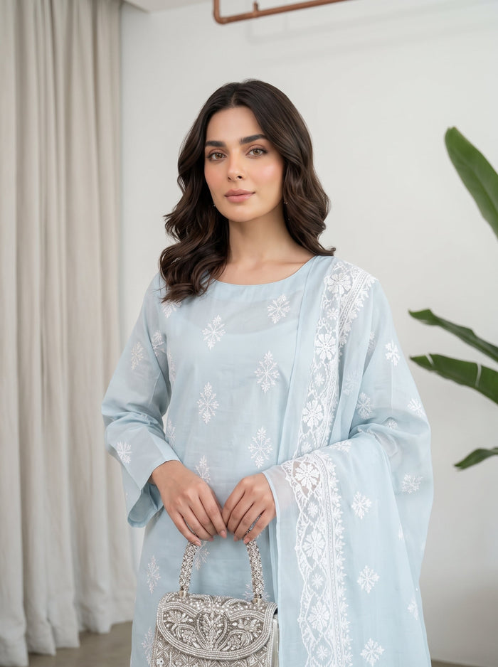 Bundle OF 10 | White Rose By Anaya Noor | Viscose 3PC - image 4