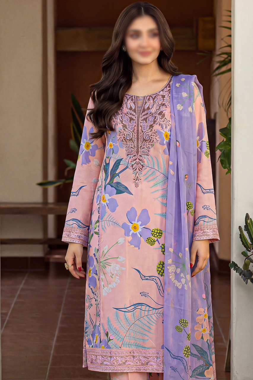 Bundle OF 10 | Asifa Nabeel | Shamoz Silk 3PC