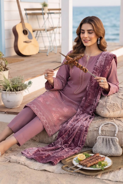 Bundle OF 06 | Khoshbo Sa By Anaya Noor | Dhanak with Plachi Shawl 3PC