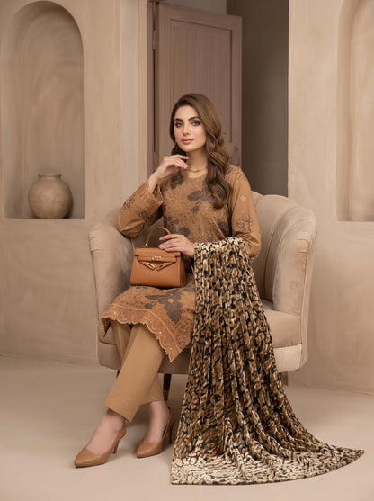 Bundle OF 06 | Luxuria By Anaya Noor | Dhanak With Plachi Shawl 3PC