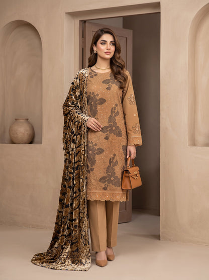Bundle OF 06 | Luxuria By Anaya Noor | Dhanak With Plachi Shawl 3PC