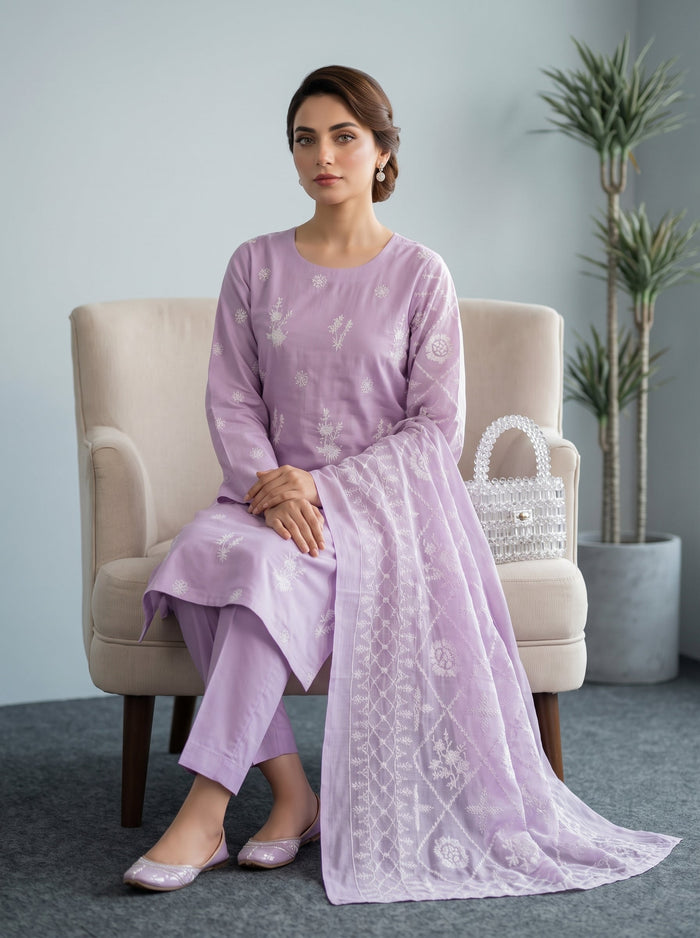 Bundle OF 10 | White Rose By Anaya Noor | Viscose 3PC - image 9