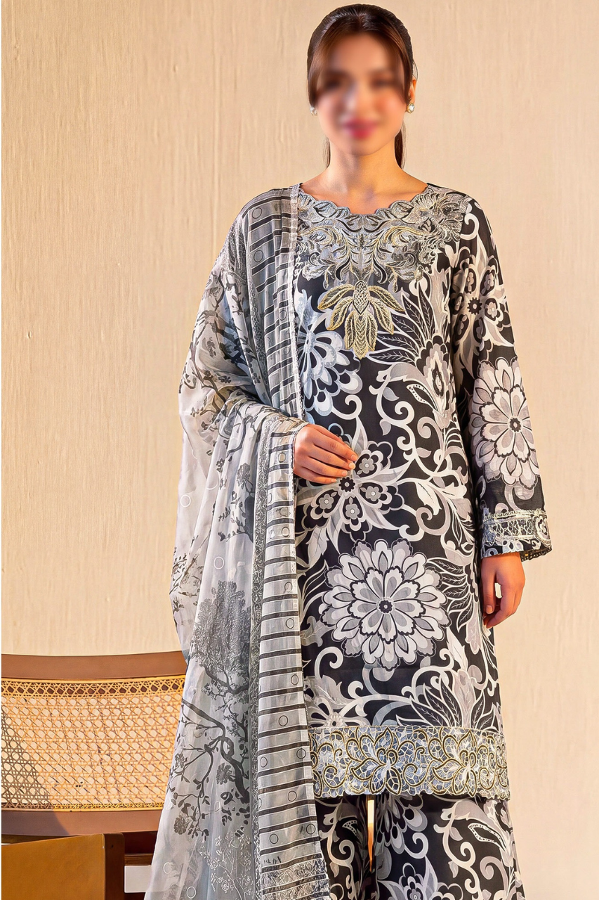 Bundle OF 10 | Asifa Nabeel | Shamoz Silk 3PC