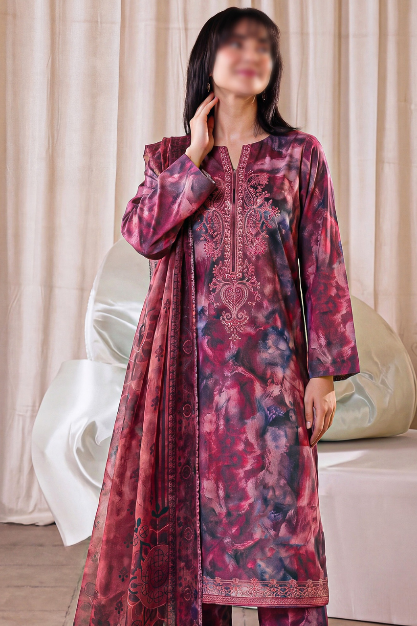 Bundle OF 10 | Asifa Nabeel | Shamoz Silk 3PC