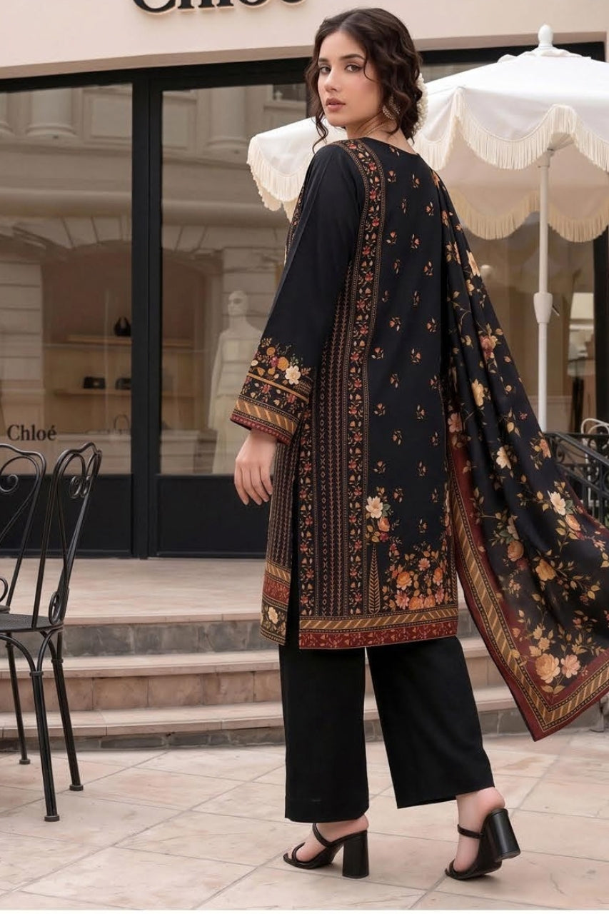 Malhaar Digital Printed Linen 3PC