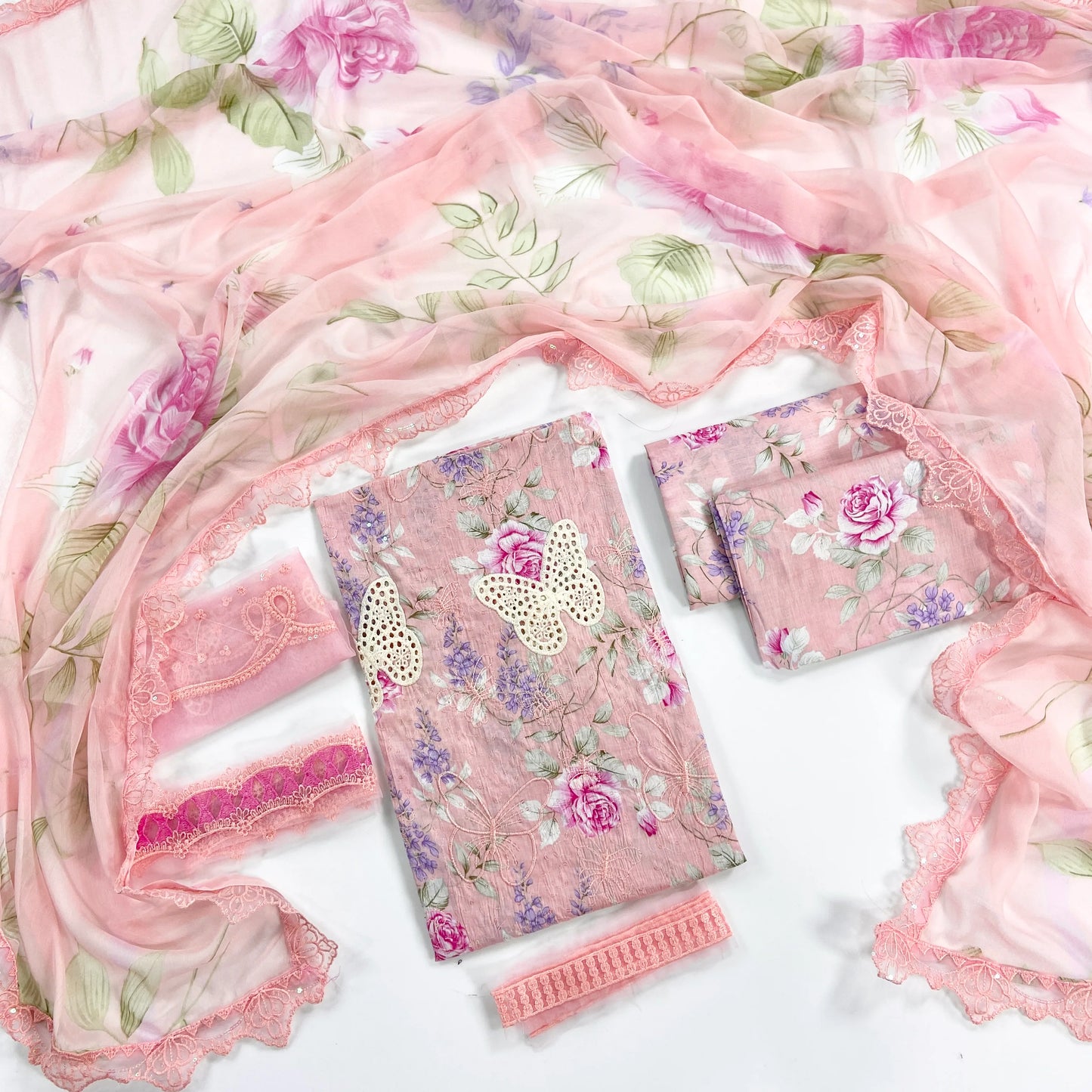 (Bundle OF 06) Maria B Butterfly (Pink)