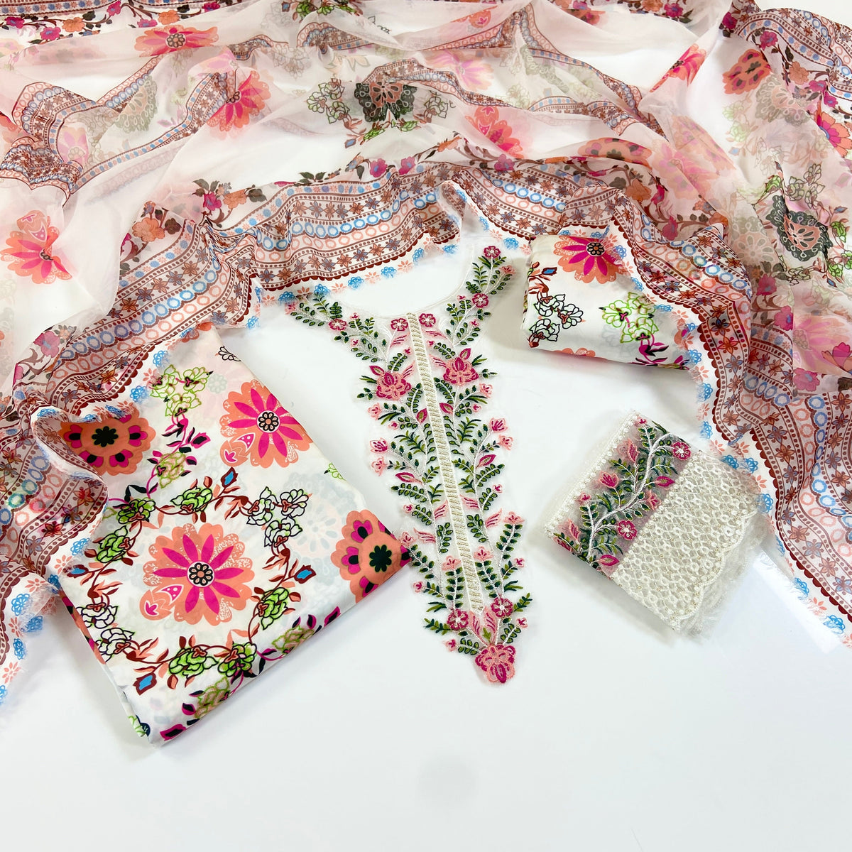 Bundle OF 10 | Asifa Nabeel | Shamoz Silk 3PC
