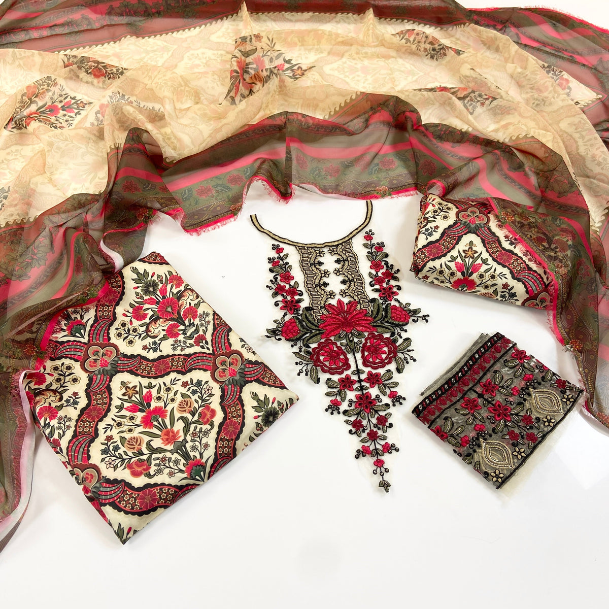 Bundle OF 10 | Asifa Nabeel | Shamoz Silk 3PC