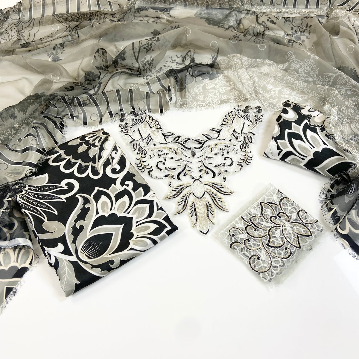 Bundle OF 10 | Asifa Nabeel | Shamoz Silk 3PC