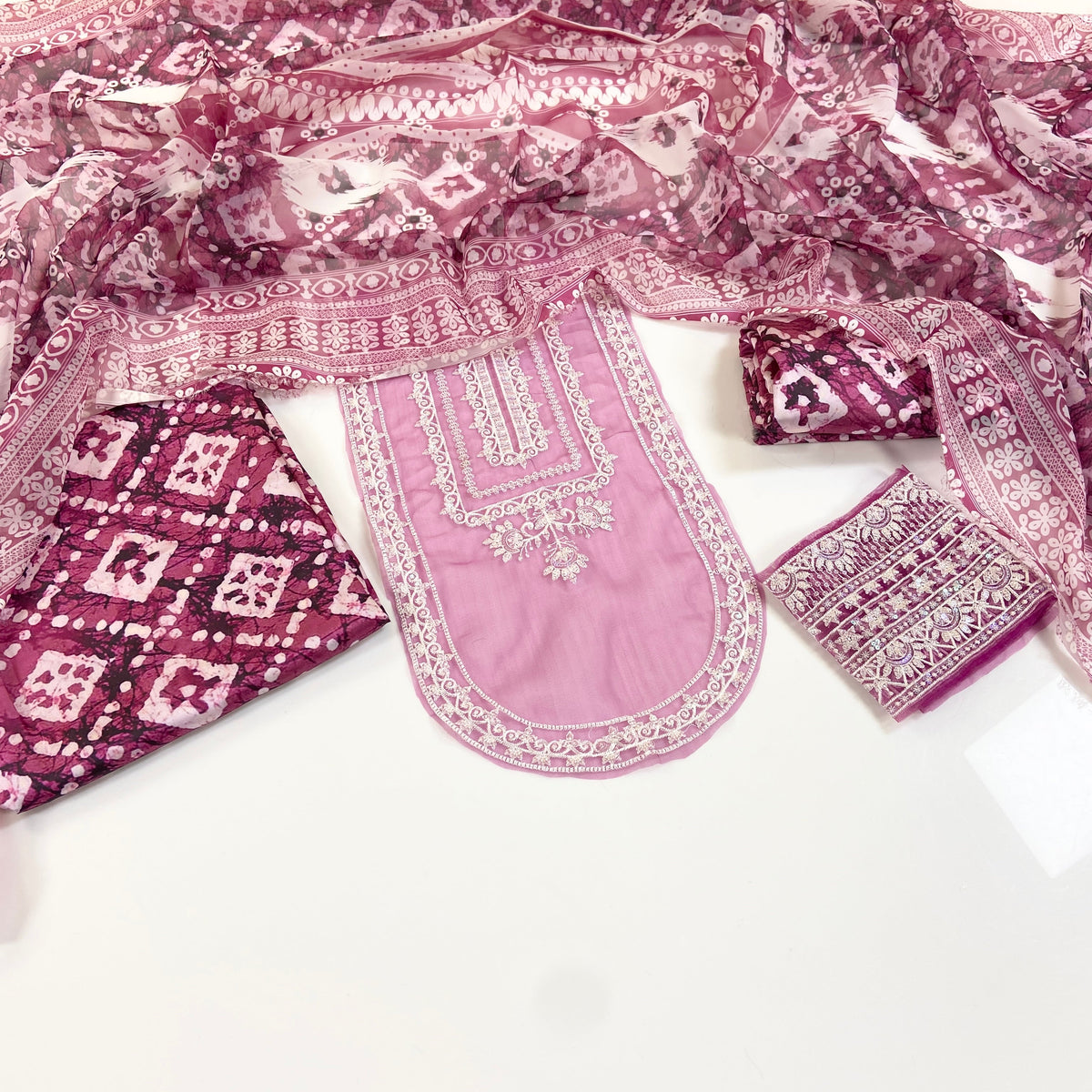 Bundle OF 10 | Asifa Nabeel | Shamoz Silk 3PC