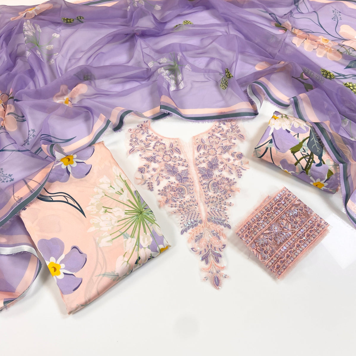 Bundle OF 10 | Asifa Nabeel | Shamoz Silk 3PC