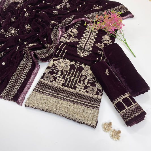 Bundle OF 08 | Sana Safinaz | Velvet 3PC (V-02)