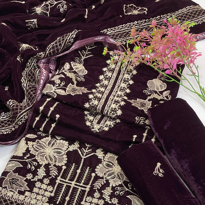Bundle OF 08 | Sana Safinaz | Velvet 3PC (V-02)