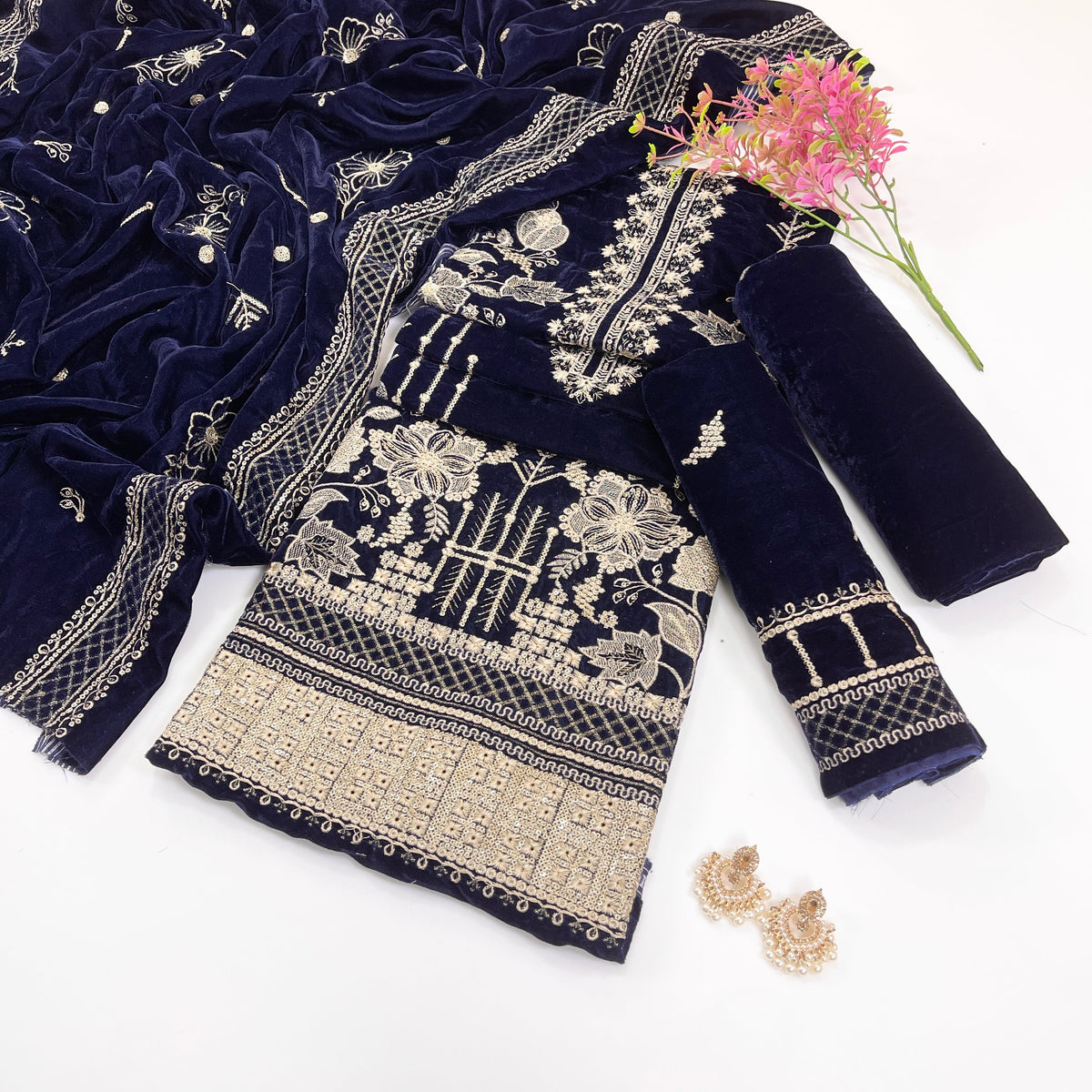Bundle OF 08 | Sana Safinaz | Velvet 3PC (V-02)