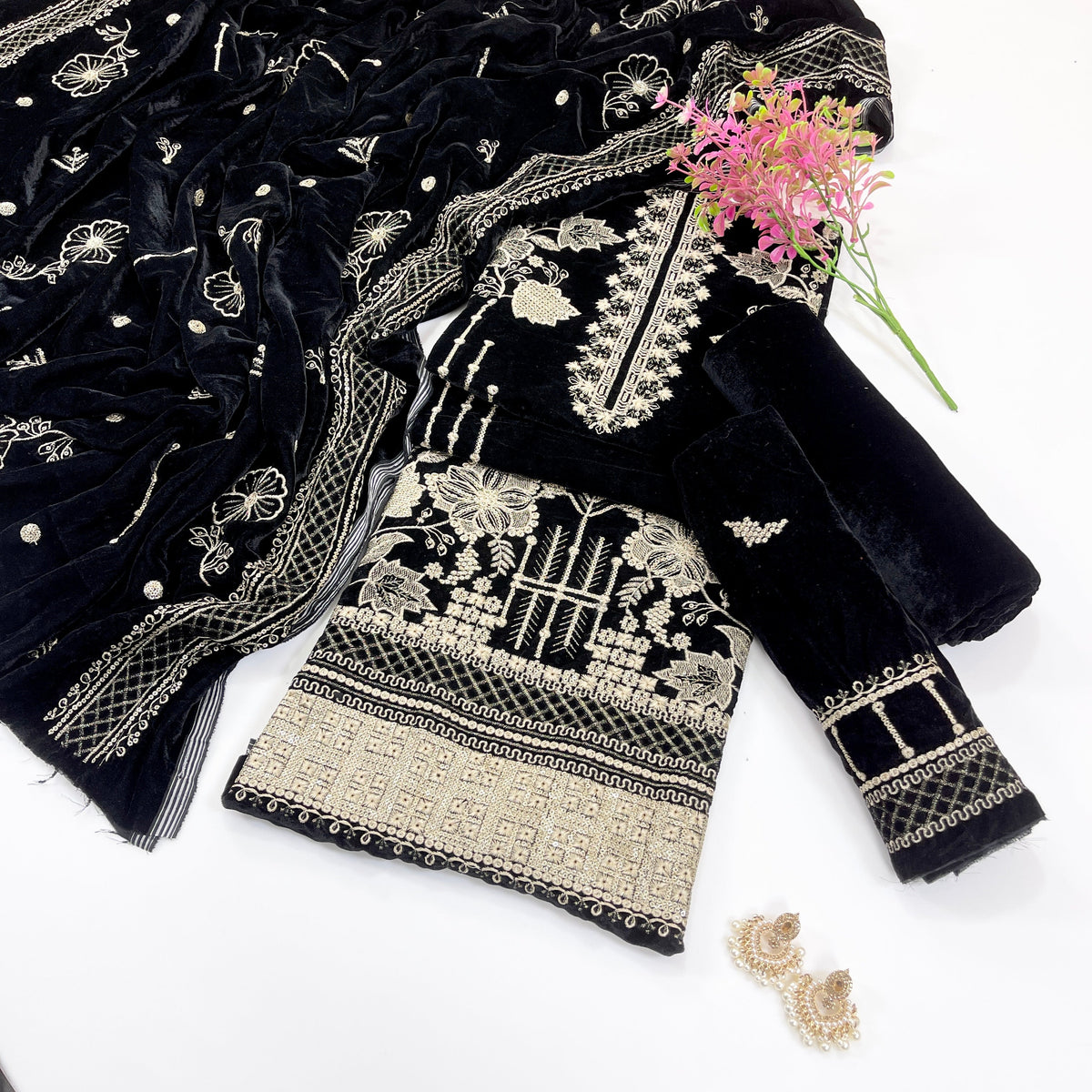 Bundle OF 08 | Sana Safinaz | Velvet 3PC (V-02)