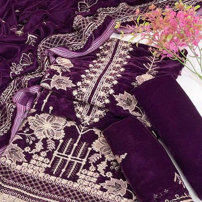 Bundle OF 08 | Sana Safinaz | Velvet 3PC (V-02)