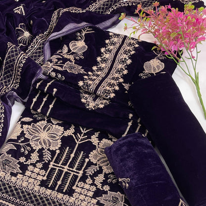 Bundle OF 08 | Sana Safinaz | Velvet 3PC (V-02)