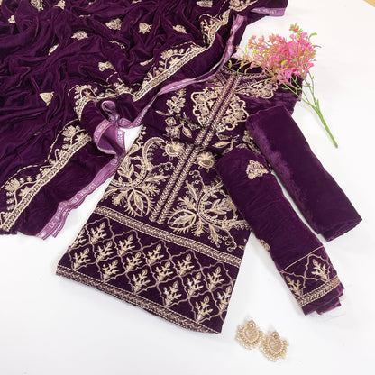 Bundle OF 08 | Sana Safinaz | Velvet 3PC (V-01)