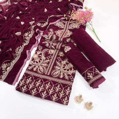 Bundle OF 08 | Sana Safinaz | Velvet 3PC (V-01)