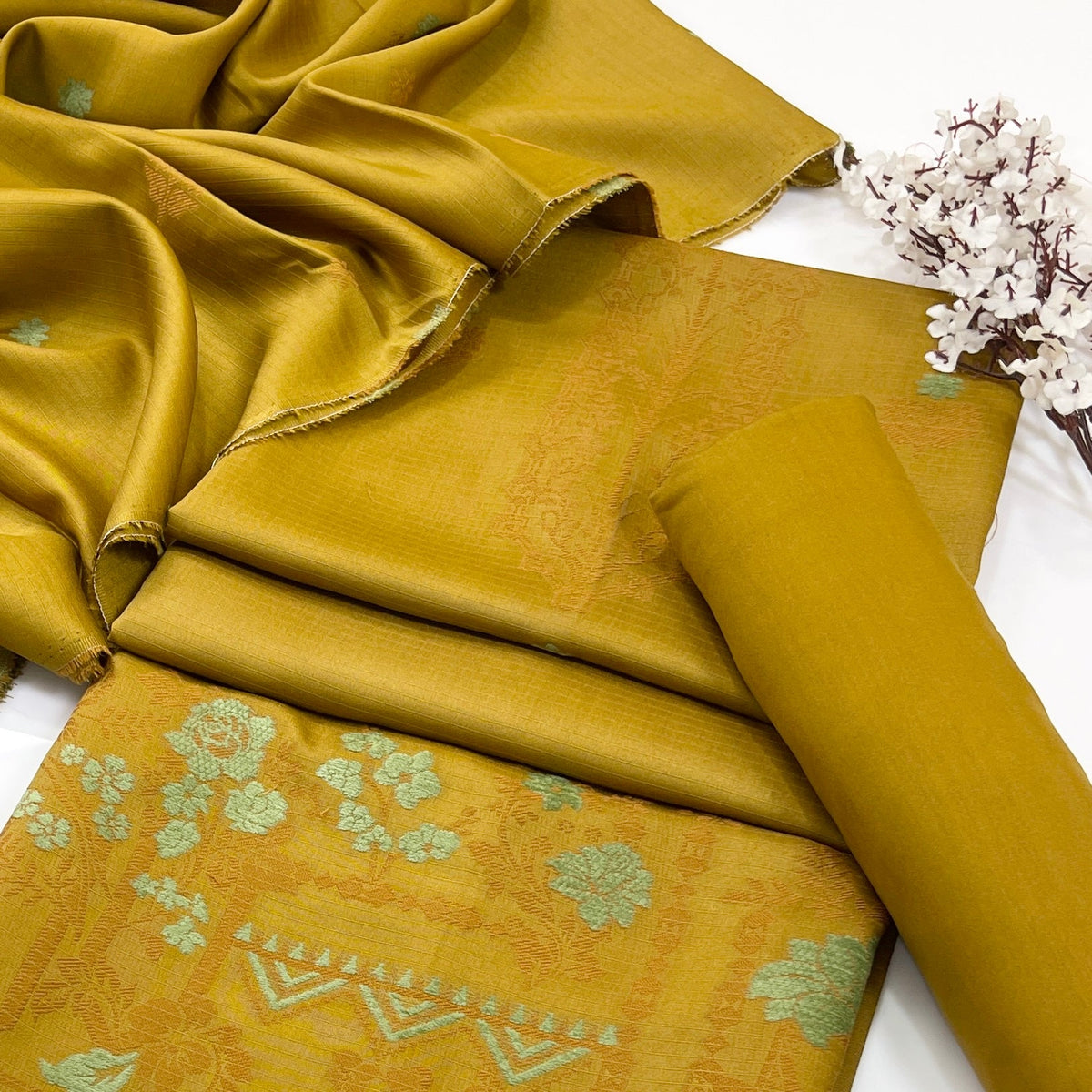 Bundle OF 04 | Sapphire | Jacquard Viscose 3PC