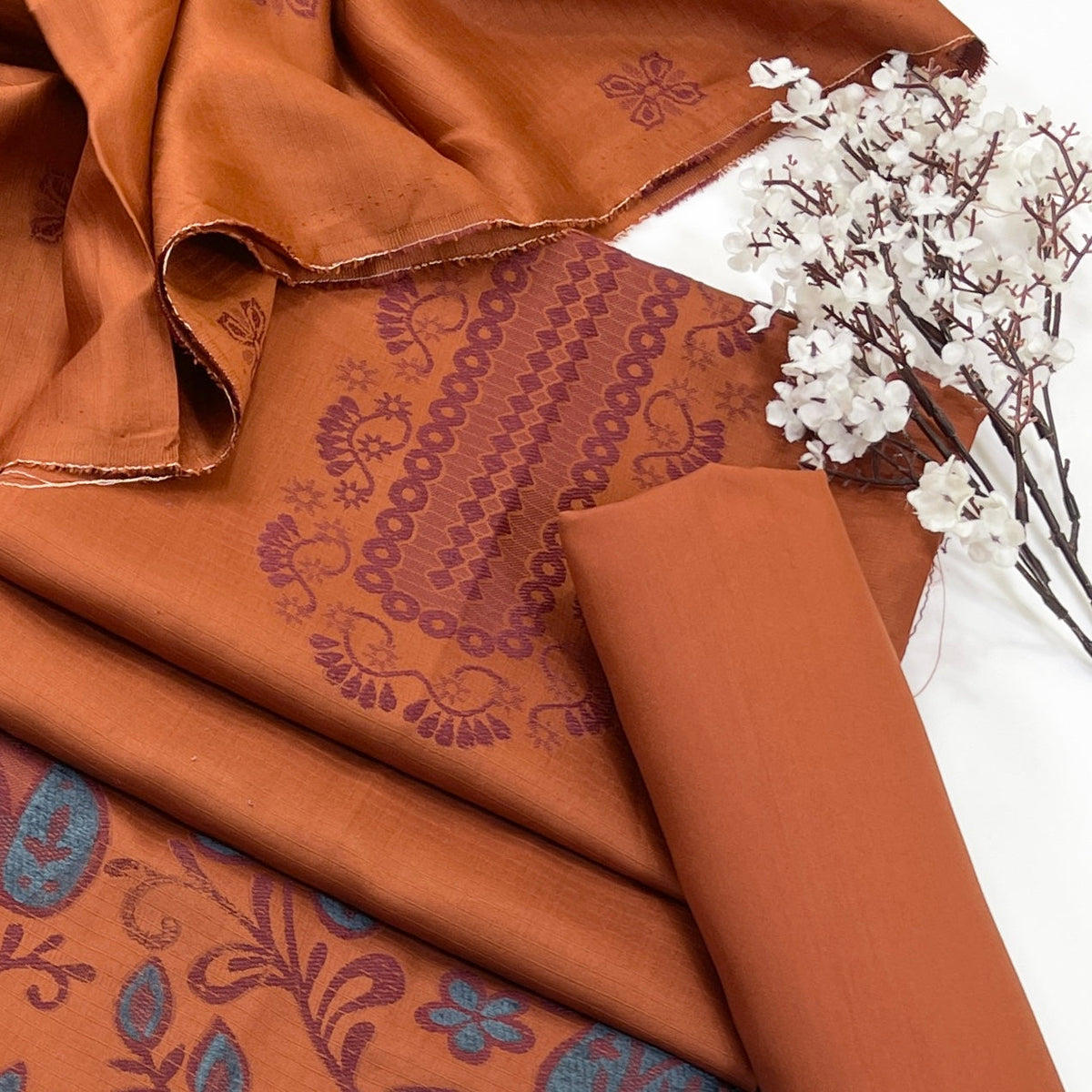 Bundle OF 06 | Sapphire | Jacquard Viscose 3PC