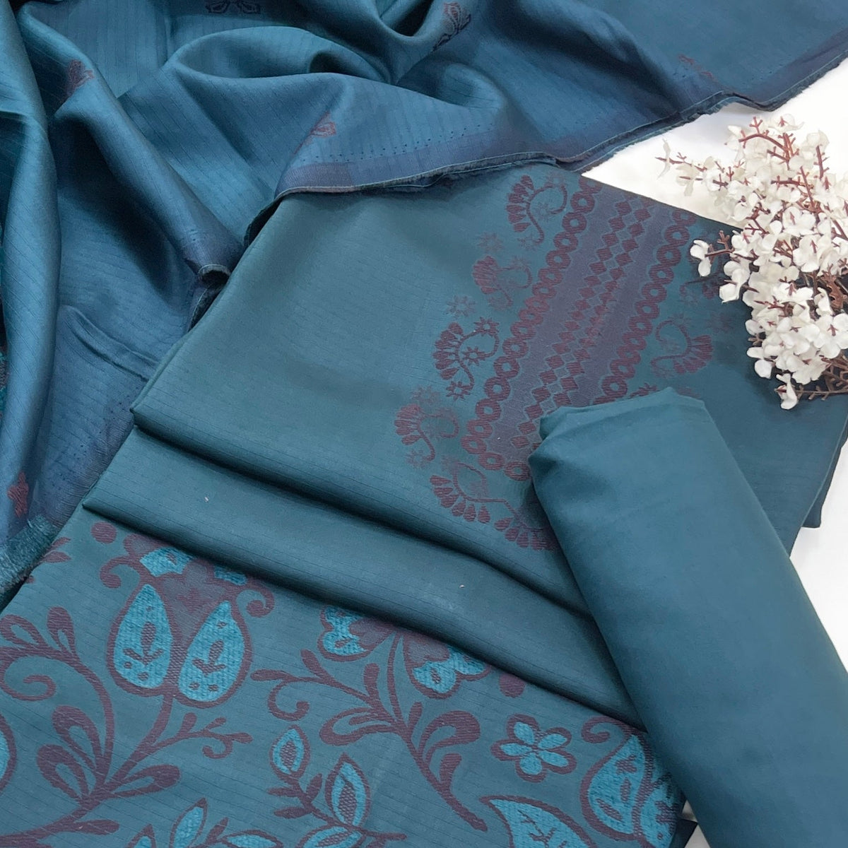 Bundle OF 06 | Sapphire | Jacquard Viscose 3PC