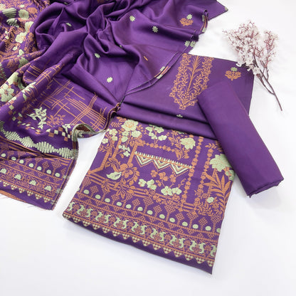 Bundle OF 04 | Sapphire | Jacquard Viscose 3PC
