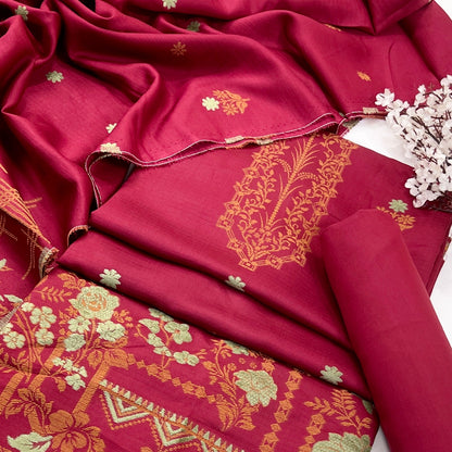 Bundle OF 04 | Sapphire | Jacquard Viscose 3PC