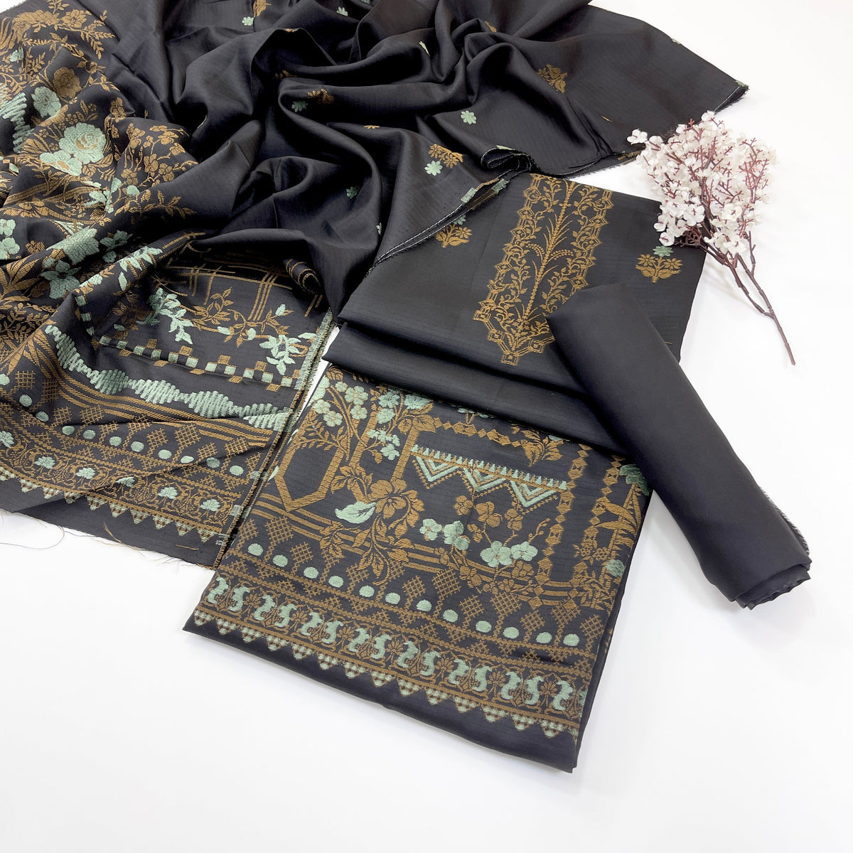 Bundle OF 04 | Sapphire | Jacquard Viscose 3PC