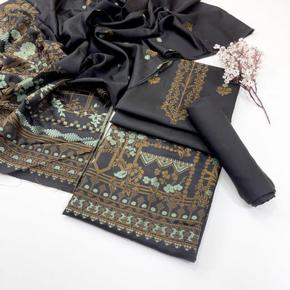 Bundle OF 04 | Sapphire | Jacquard Viscose 3PC